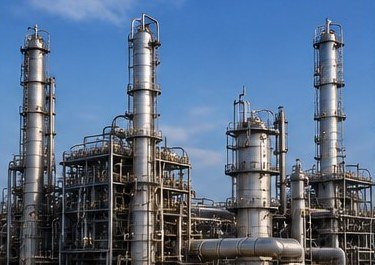 Refinery towers processing refined petroleum products
